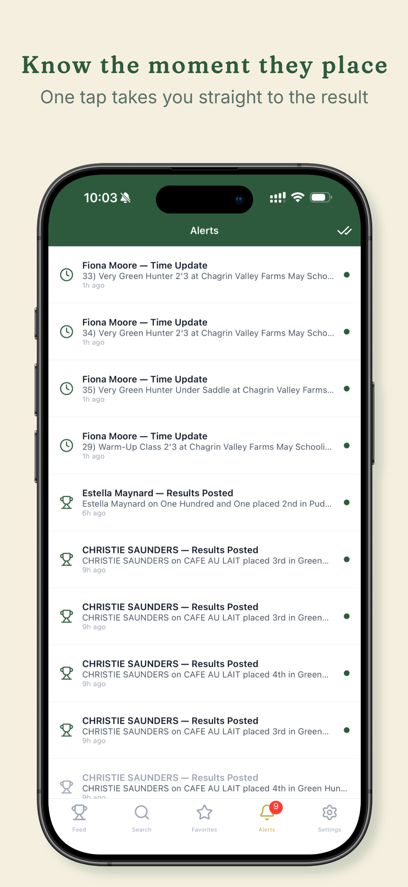 Know the moment they place — one tap takes you straight to the result